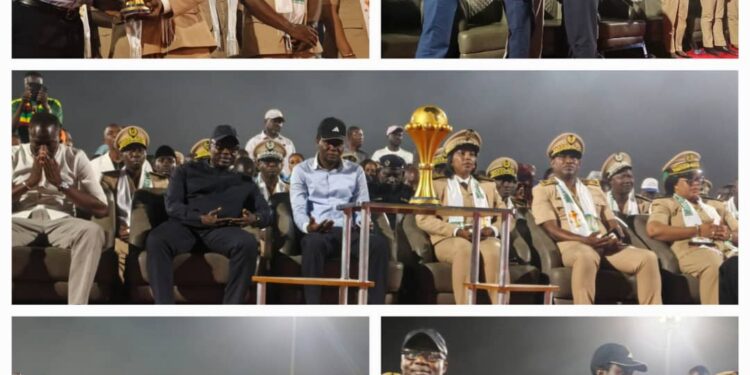 Présentation du trophée de la CAN 2025 à Kaffrine : Le secrétaire d&rsquo;État représente le gouvernement