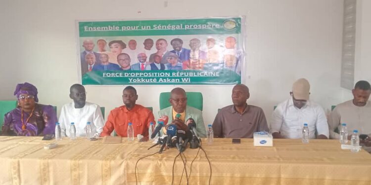 Force d’Opposition Républicaine-Yokkuté Askan Wi : Vives critiques contre la gouvernance actuelle