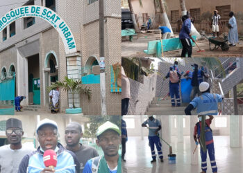 Grand Yoff : Grande opération de nettoiement de la Grande Mosquée de Scat Urbam à l’approche de la Korité